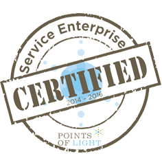 Service Enterprise Certified Points of Light Logo